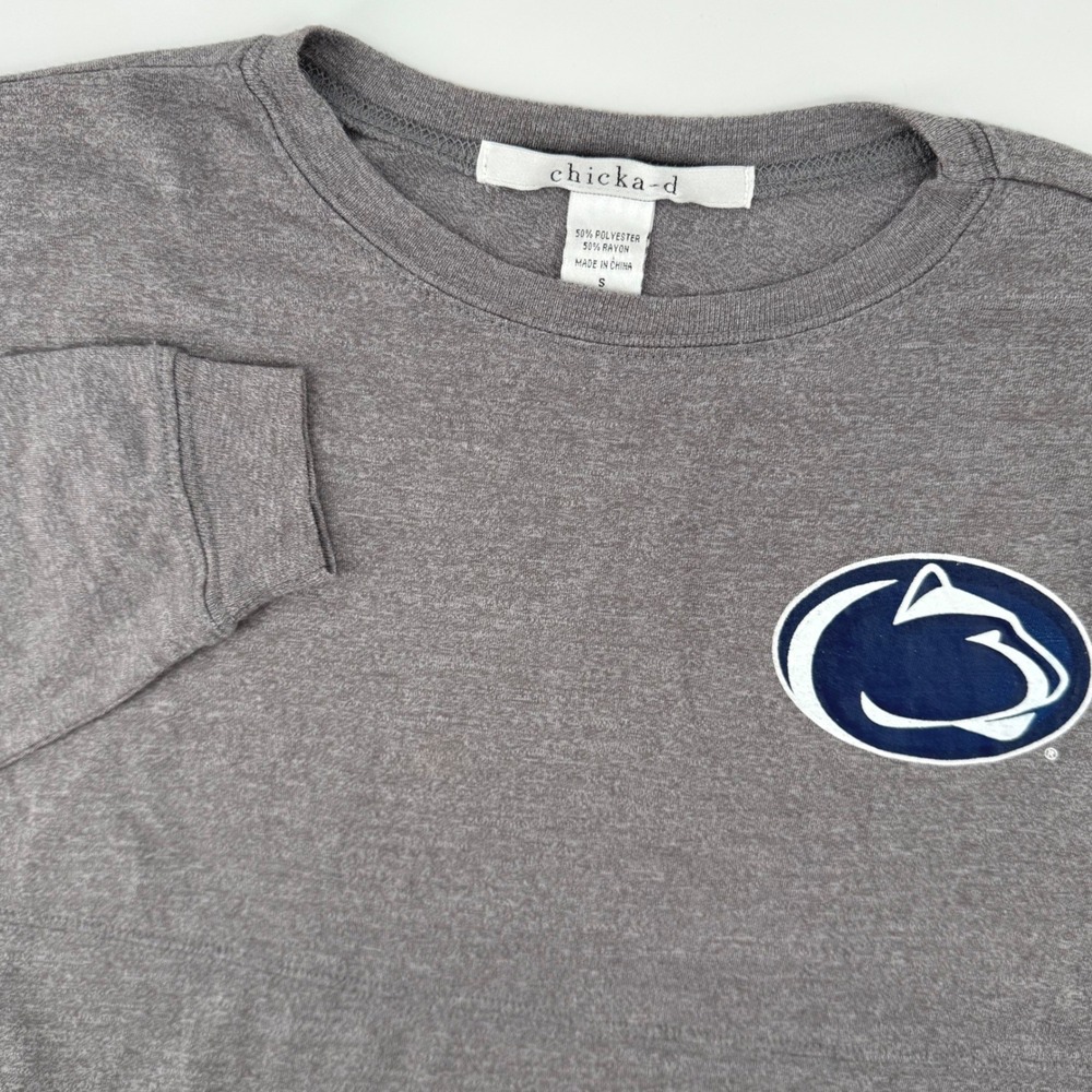 chicka-d Spirit Jersey Penn State Small Grey Long Sleeve Nittany Lions Graphic - Picture 2 of 6